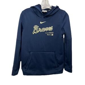 Atlanta Braves Nike Therma-Fit Boys Size M Hoodie Sweatshirt MLB Baseball